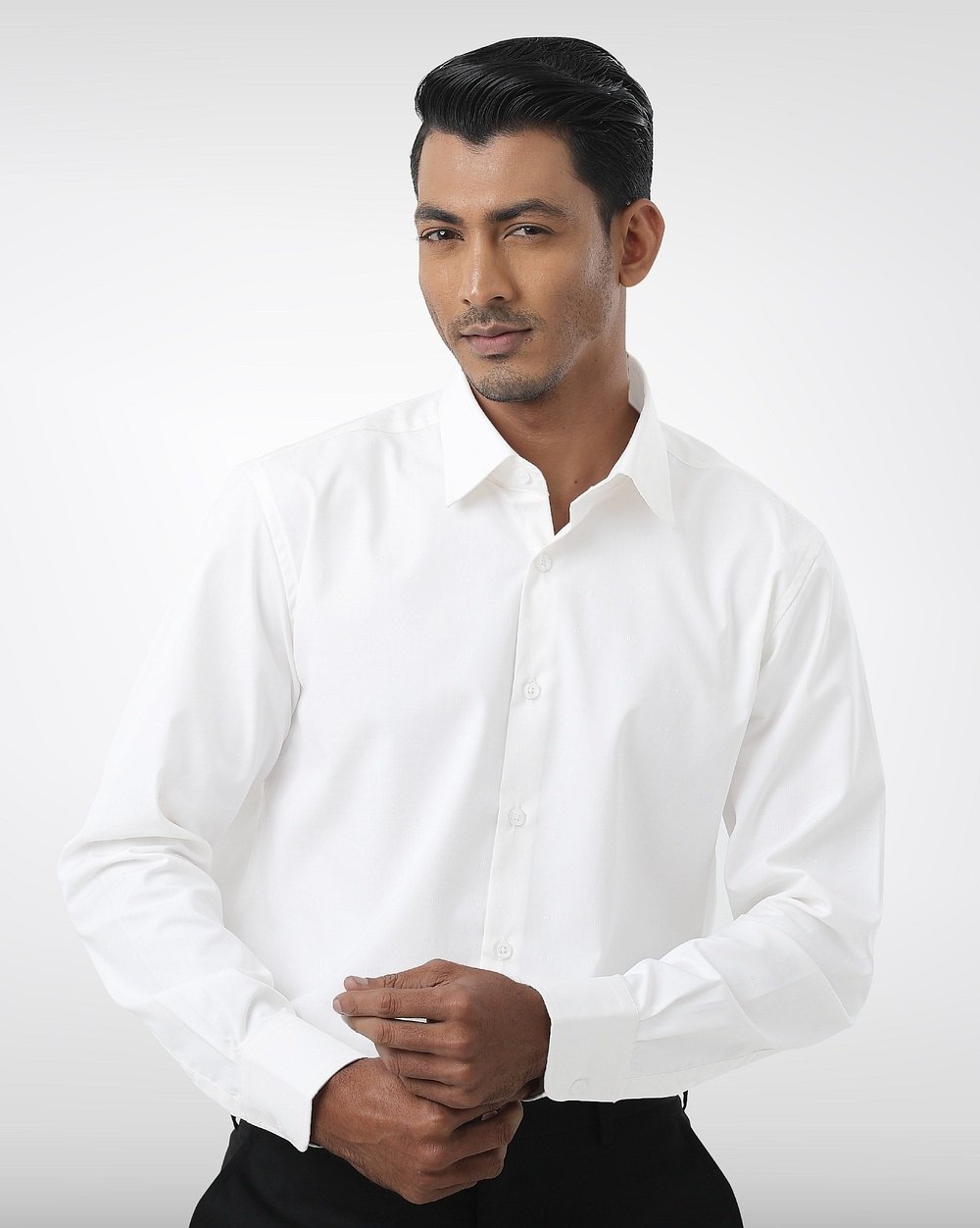 Easy Care Cotton Dobby Shirt  - 1