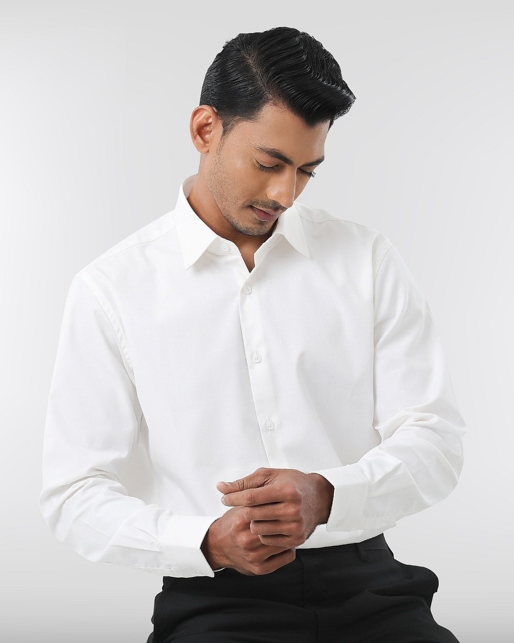 Easy Care Cotton Dobby Shirt  - 2