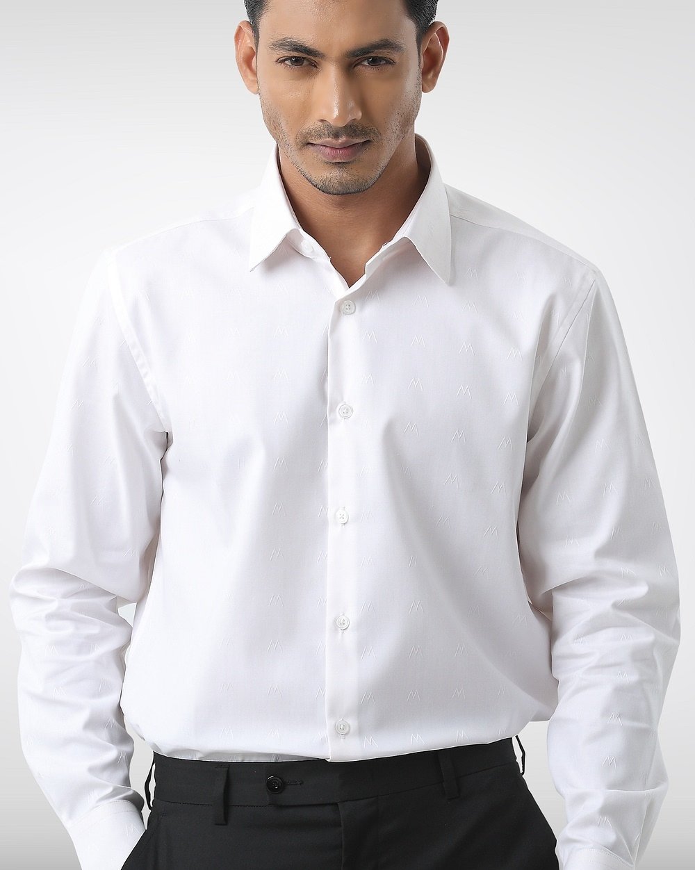 Easy Care Comfortable Cotton Dobby Shirt  - 2