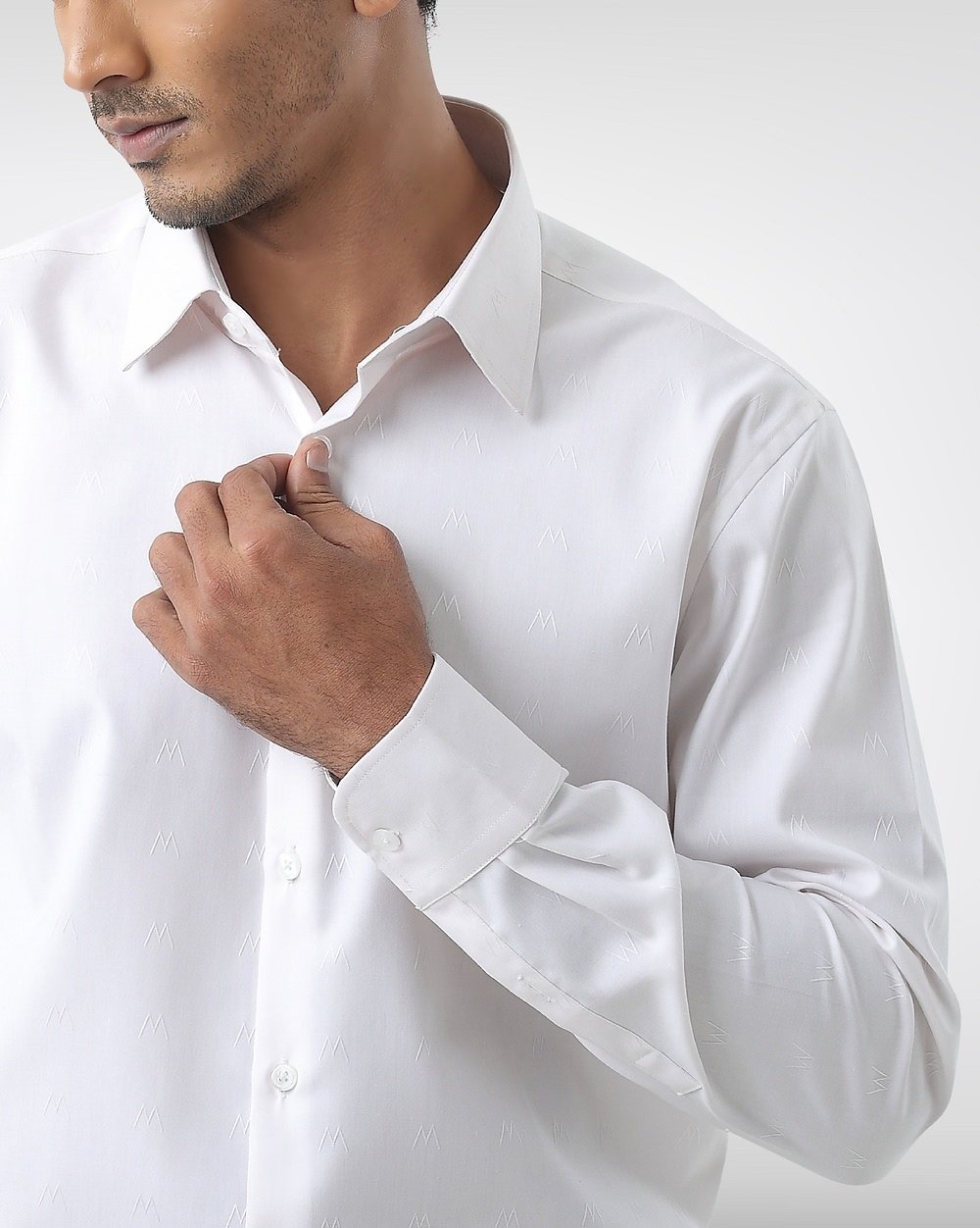 Easy Care Comfortable Cotton Dobby Shirt  - 3