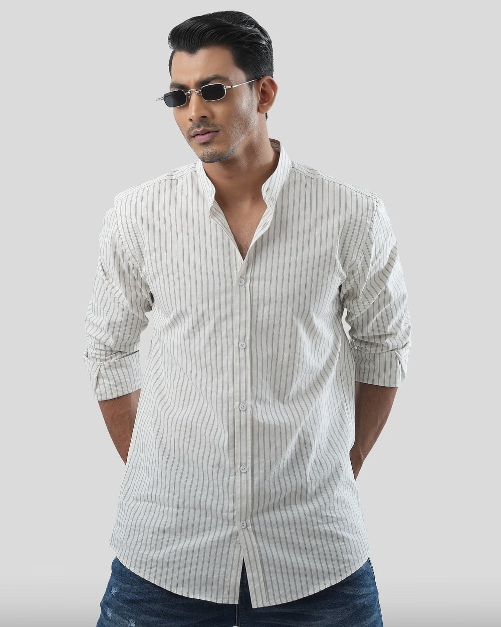 Lightweight Seersucker Cotton Shirt  - 1