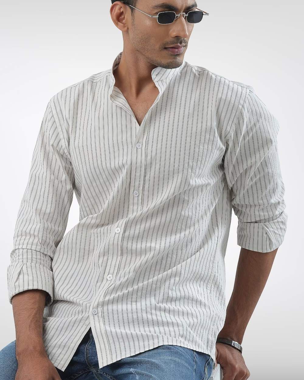 Lightweight Seersucker Cotton Shirt  - 3