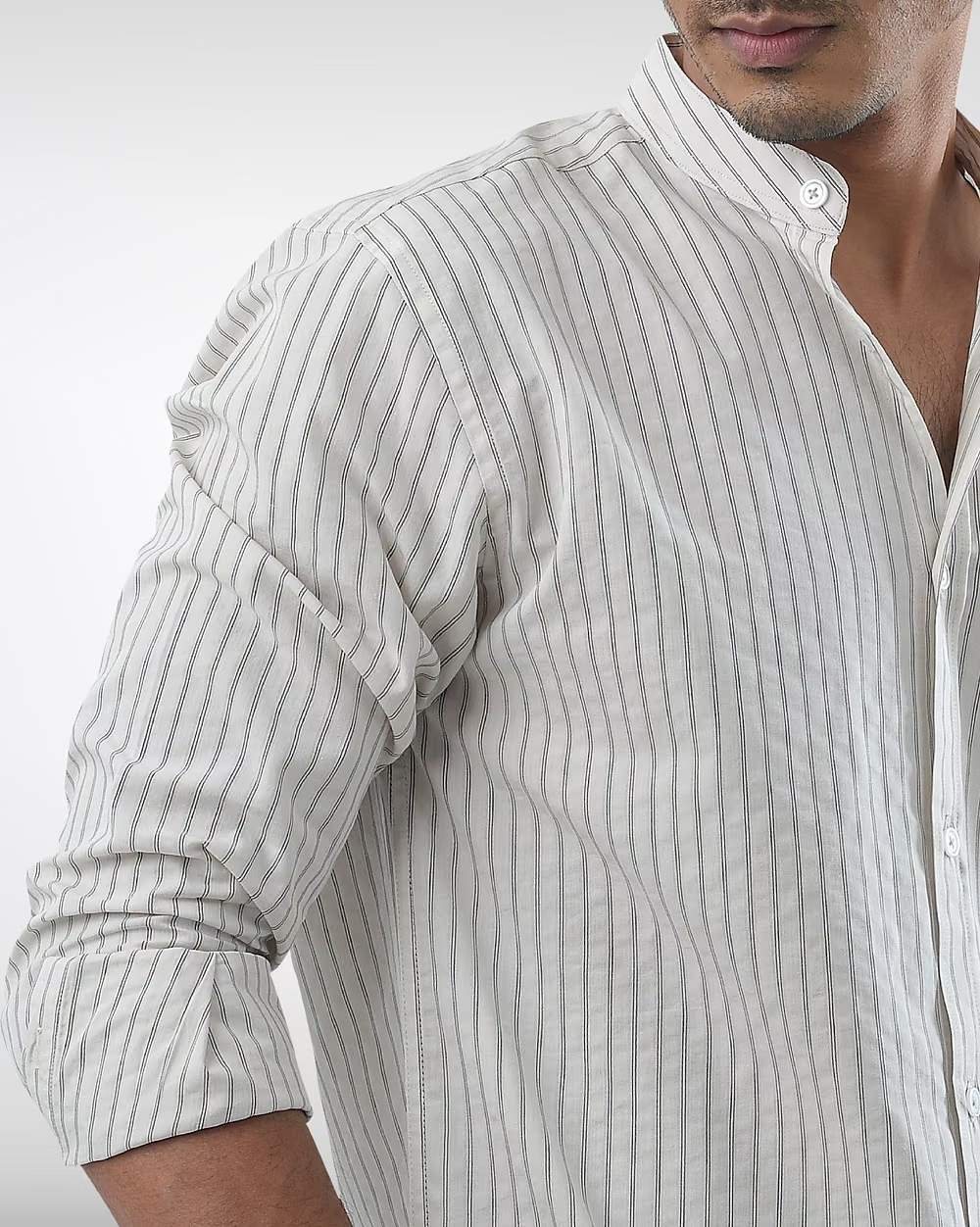 Lightweight Seersucker Cotton Shirt  - 4