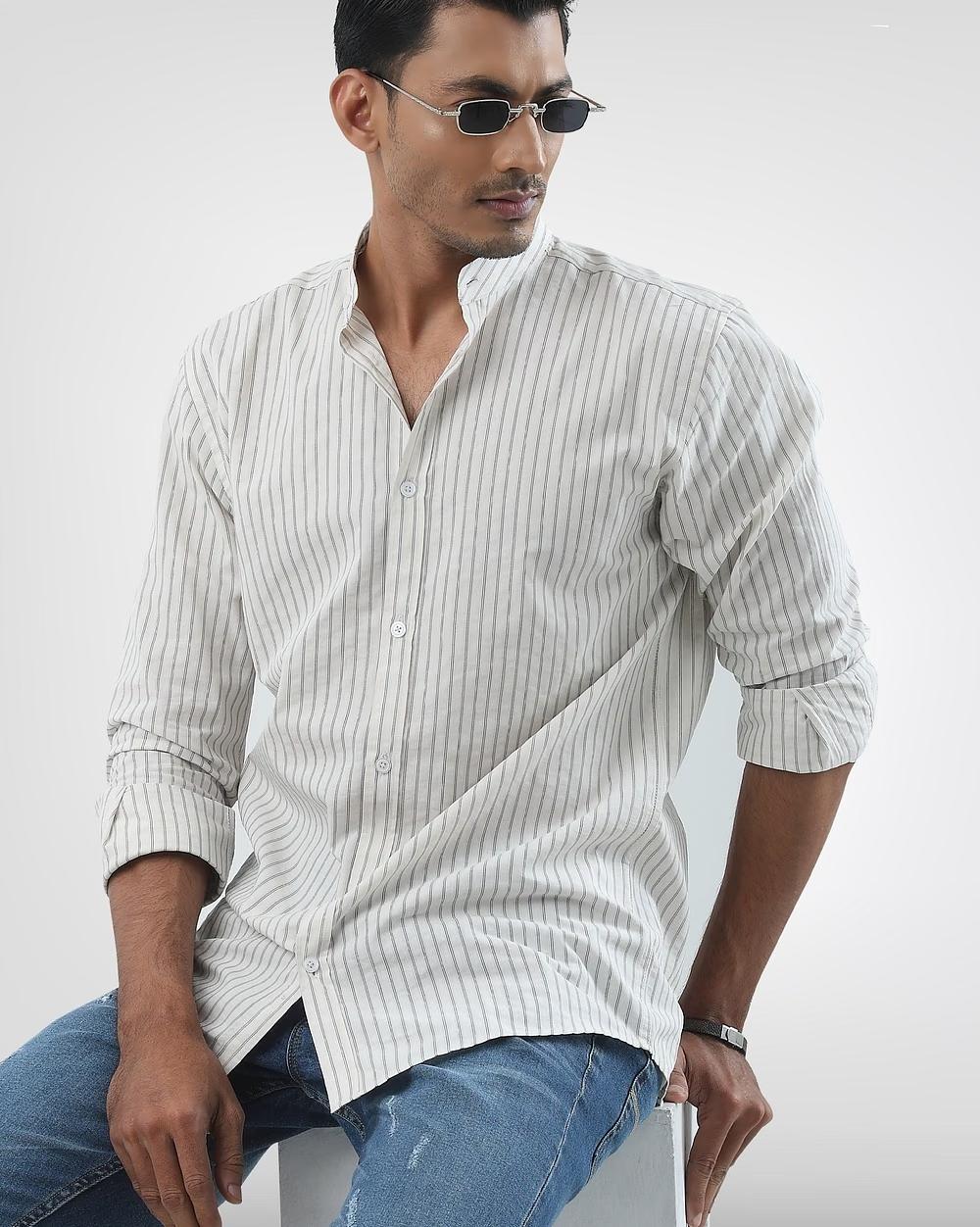 Lightweight Seersucker Cotton Shirt  - 2