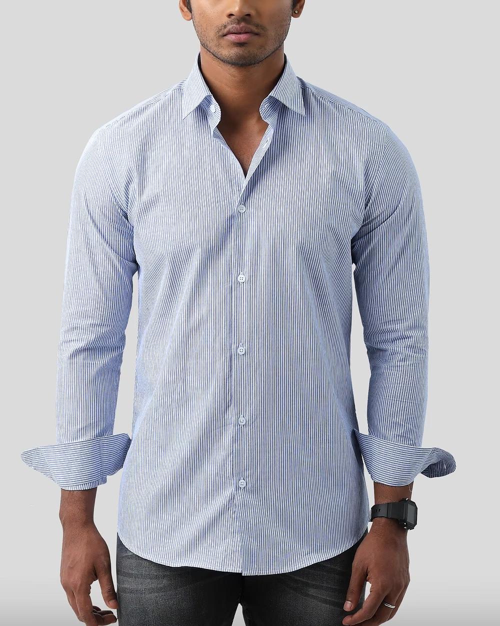 Yarn-Dyed Fine Cotton Shirt  - 2