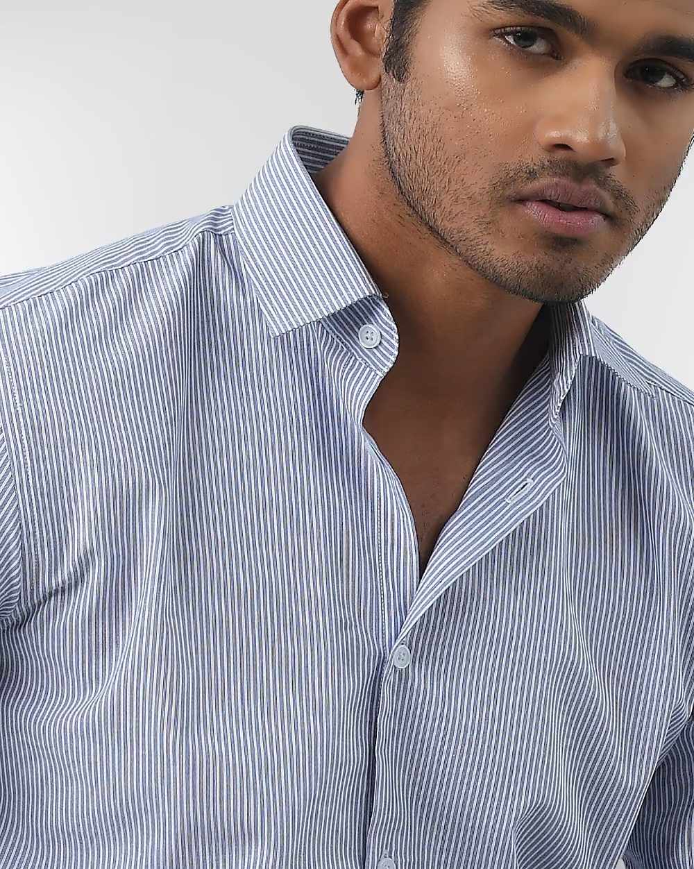 Yarn-Dyed Fine Cotton Shirt  - 5